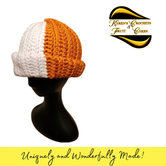 Rust, White, & Aqua Hat