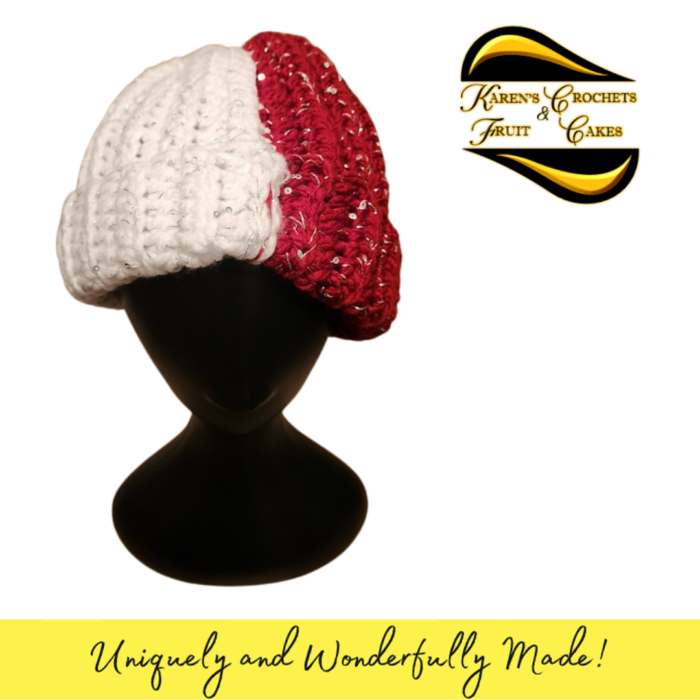Speckled Red and White Hat