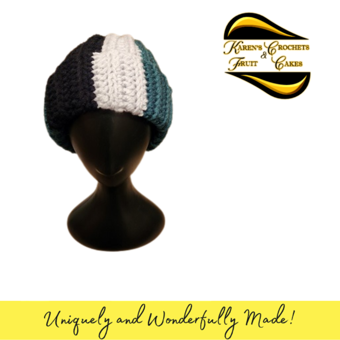 Green, Black, and Grey Hat