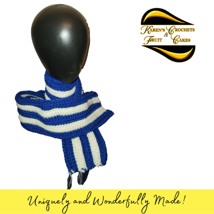 Blue and White Scarf