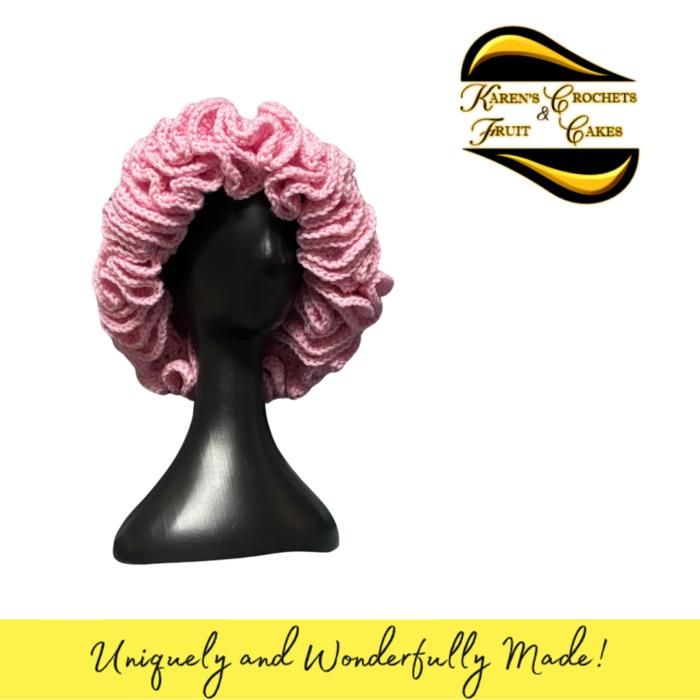 Pink Ruffled Bucket Hat