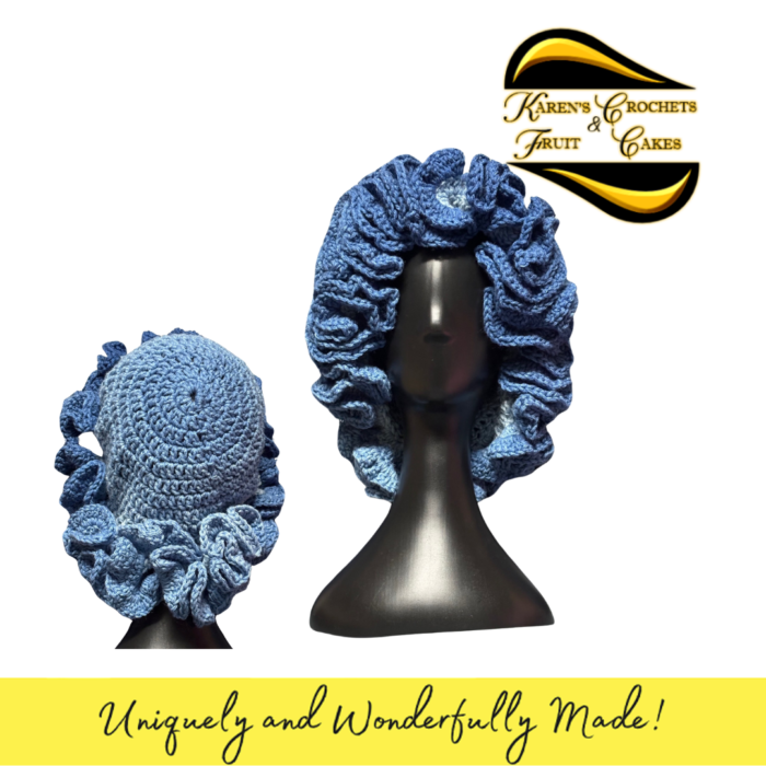 Blue Ombre Ruffled Bucket Hat