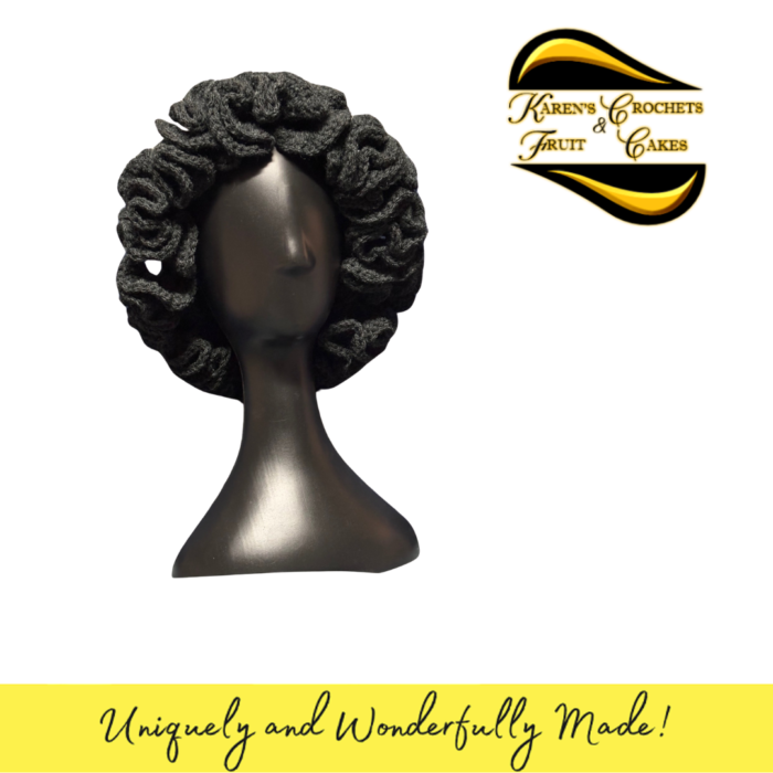 Black Ruffled Bucket Hat