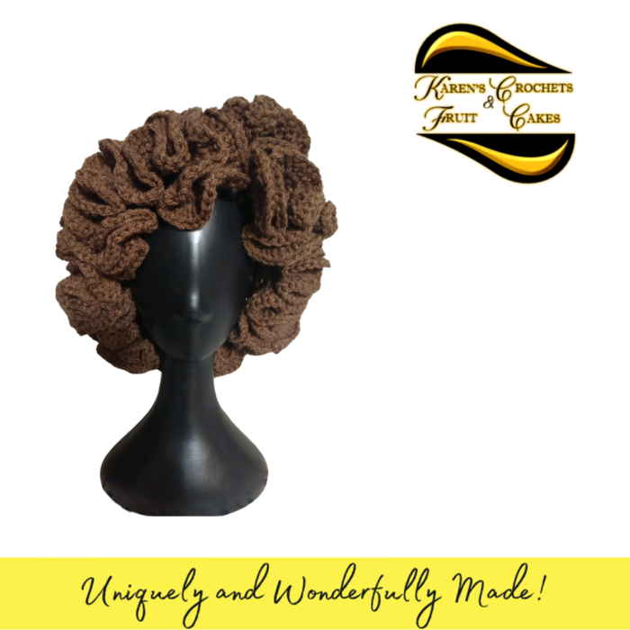 Brown Ruffle Hat