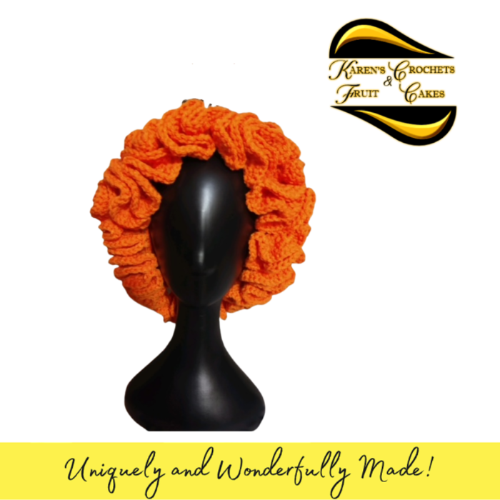 Orange Ruffle Hat