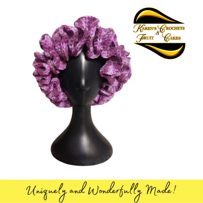 Purple Ombre Ruffle Hat